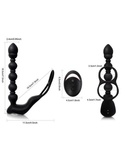 Isıtmalı Penis Halkalı Anal Prostat Vibratör