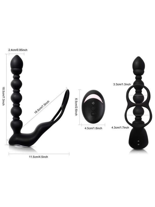 Isıtmalı Penis Halkalı Anal Prostat Vibratör