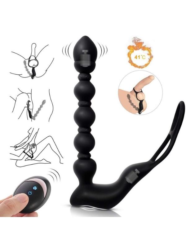 Isıtmalı Penis Halkalı Anal Prostat Vibratör