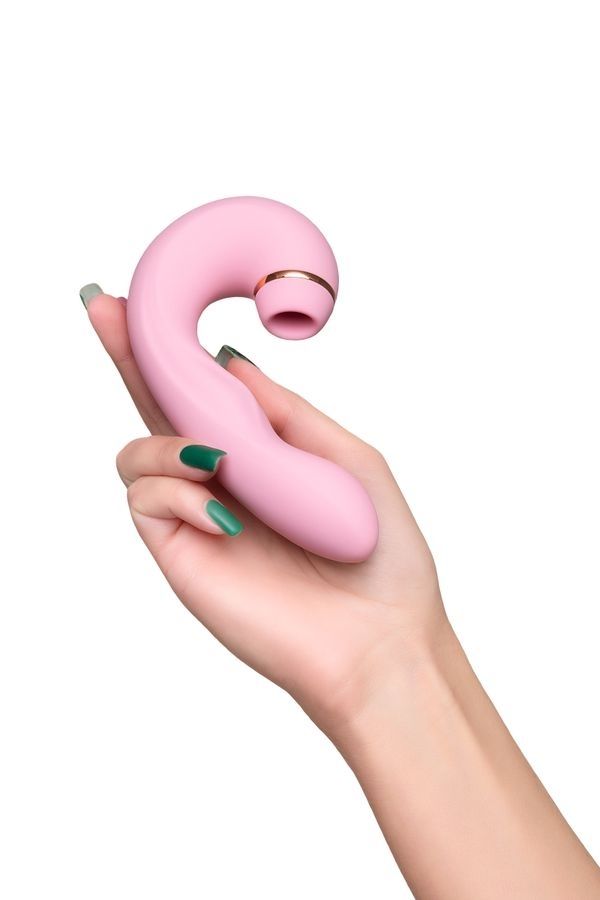Jos Juna Vakum ve Titreşimli 15cm Pembe Vibratör
