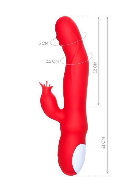 Jos Redli 21cm Kırmızı Klitoral Uyarıcılı Vibratör