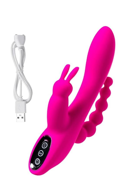 Jos Spanky Üçlü 21cm Pembe Vibratör