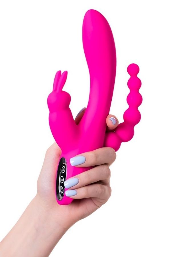 Jos Spanky Üçlü 21cm Pembe Vibratör