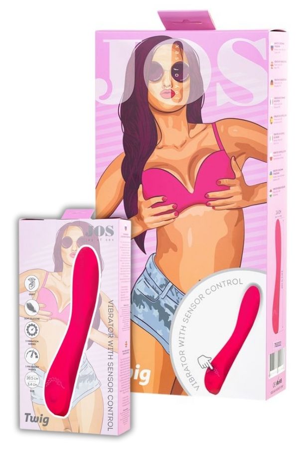Jos Twig 20,5cm Pembe Vibratör