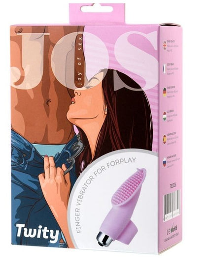 Jos Twity Parmak Vibratör silikon pembe 10,2 cm