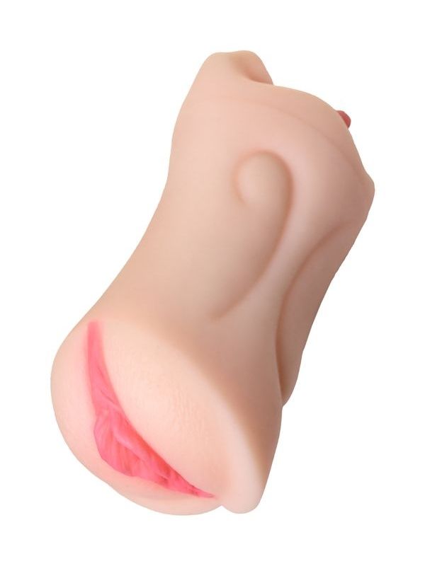 Juicy Pussy Masturbator Realistik Fruity Tongu, Ağız ve Vajina TPE Ten 19 cm
