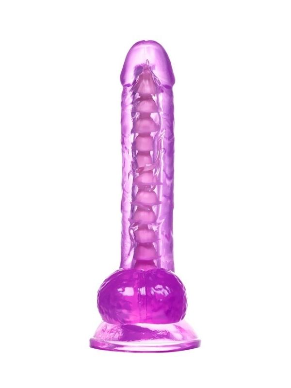 Kıkırdaklı Jel Dildo Celiam, TPE, mor, 20,5 cm