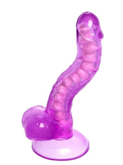 Kıkırdaklı Jel Dildo Celiam, TPE, mor, 20,5 cm