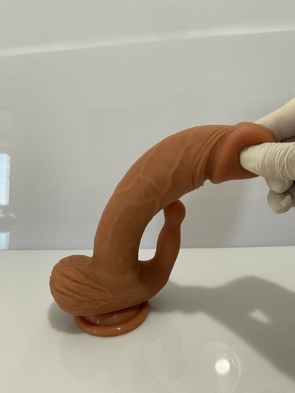 Kılitoris Uyarımlı Çift Katmanlı Premium Dildo