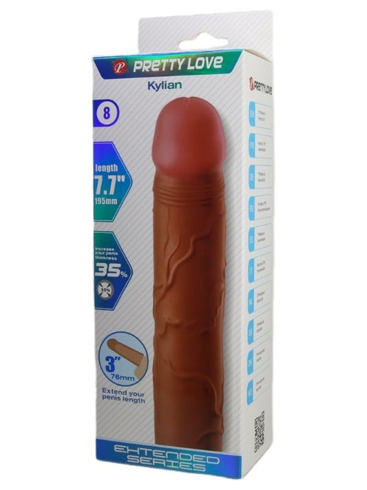 Kylian Gerçek Hissiyatlı Uzatıcı Penis Kılıfı Brown
