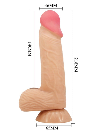 Lisle 8.1 İnç Kıkırdak Yapılı Gerçek Deri Yapılı Dildo
