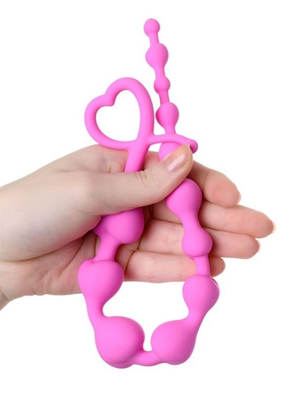 Long Sweety anal Zinciri silikon pembe 34 cm  2,7 cm