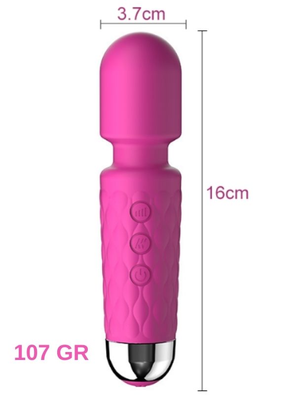 Mini Wand Massager Şarjlı Vibratör - Pembe