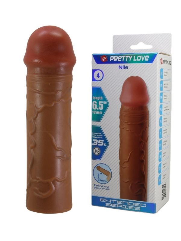 Nile Gerçek Hissiyatlı Uzatıcı Penis Kılıfı Brown
