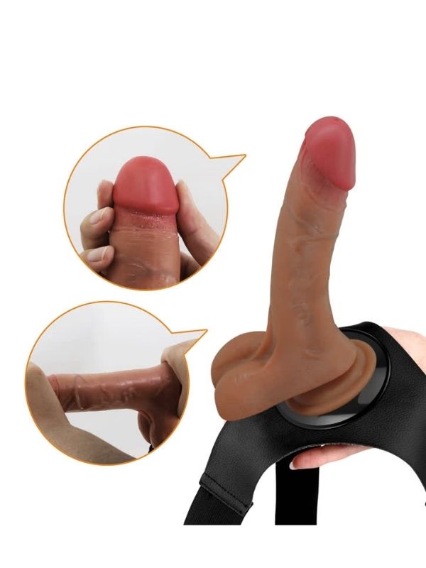 Oher Fışkırtmalı &amp; Titreşimli Belden Bağlamalı Dildo Vibratör