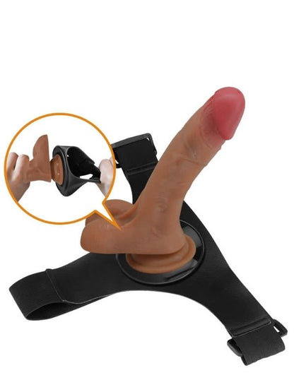 Oher Fışkırtmalı &amp; Titreşimli Belden Bağlamalı Dildo Vibratör