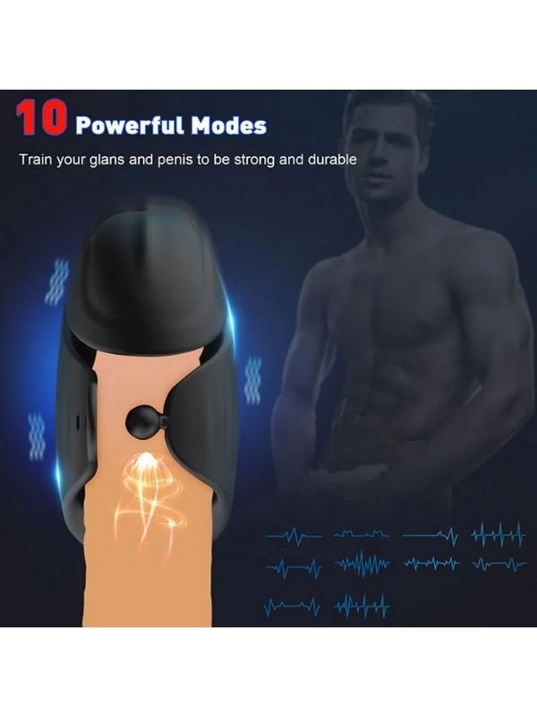 Penis Massager Super Shock Glans Exerciser Titreşimli Mastürbatör