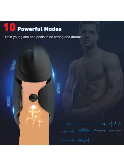 Penis Massager Super Shock Glans Exerciser Titreşimli Mastürbatör