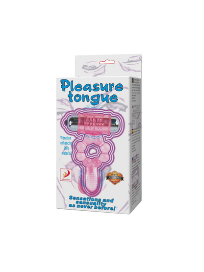 Plasure Tongue Titreşimli Klitoris Uyarıcılı Şeffaf Penis Kılıfı
