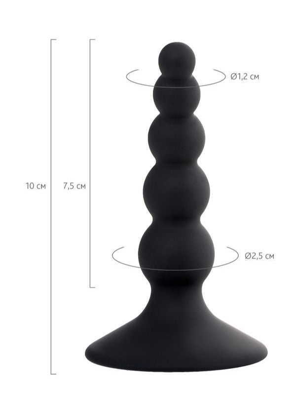 POPO Bootes Anal Plug silikon siyah 10 cm