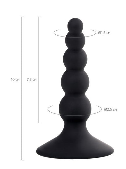 POPO Bootes Anal Plug silikon siyah 10 cm