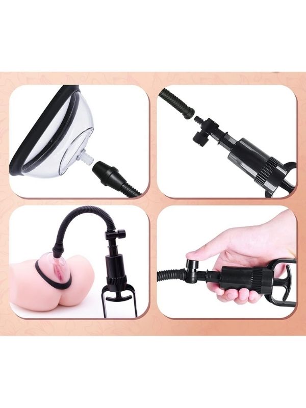 Pussy Pump Premium Fun Çift Başlıklı Vajina &amp; Gööğüs Pompası
