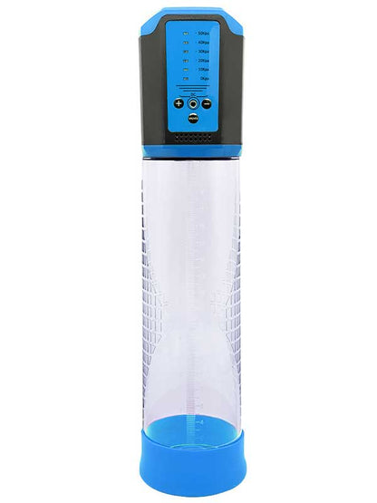 Şarjlı LCD Göstergeli Otomatik Penis Pompası - Mavi