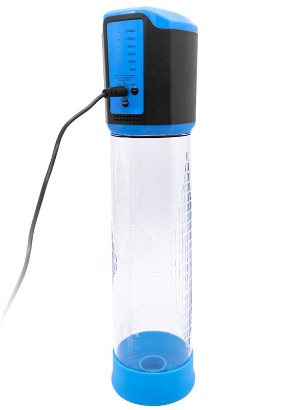 Şarjlı LCD Göstergeli Otomatik Penis Pompası - Mavi