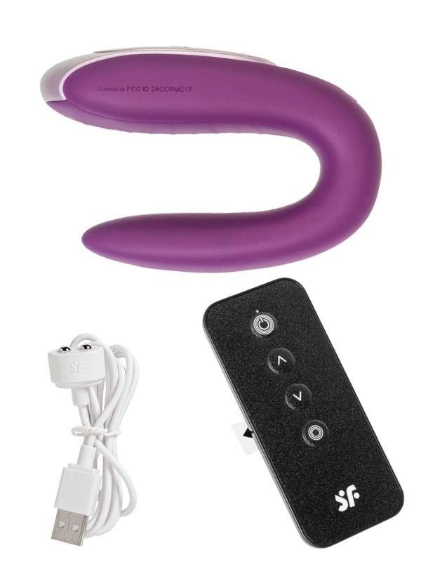 Satisfyer Double Fun Telefon Kontrollü ve Uzaktan Kumandalı Violet Vibratör