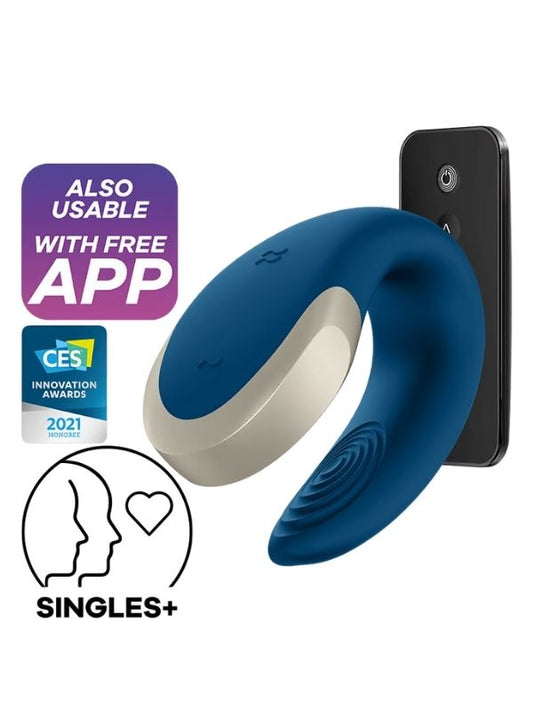 Satisfyer Double Love Telefon Kontrollü ve Uzaktan Kumandalı Giyilebilir Vibratör