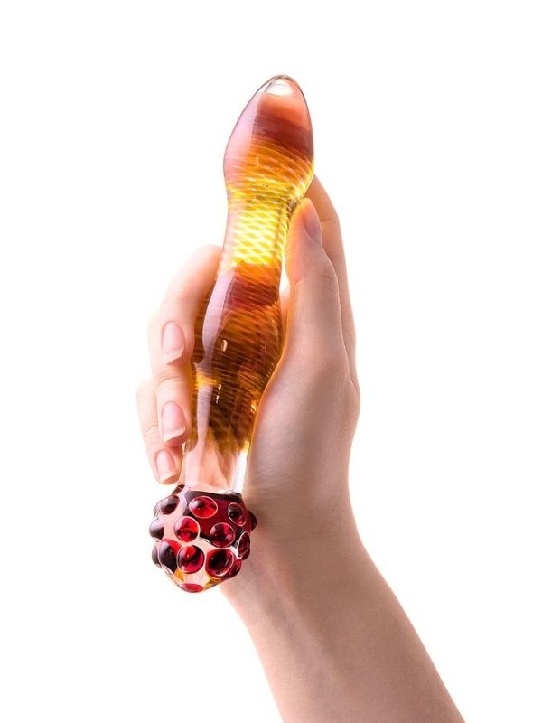 Sexus Çift Taraflı Cam Dildo 18 cm