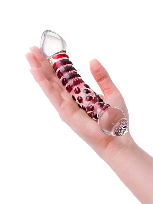 Sexus Çift Taraflı Cam Dildo 21 cm