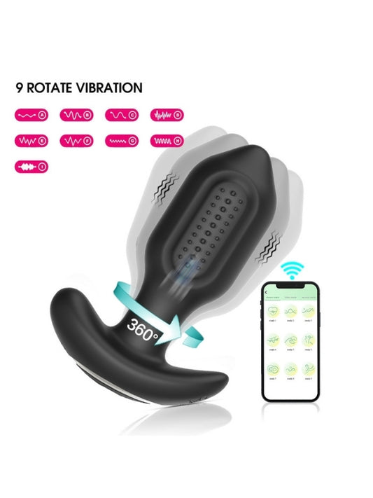 Sledgehammer Swing – Telefon Kontrollü Titreşimli Anal Plug (Siyah)