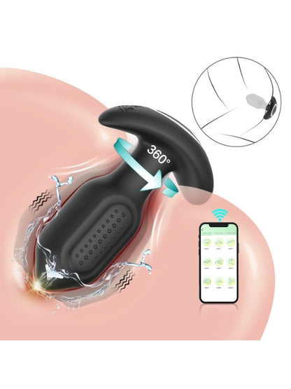 Sledgehammer Swing – Telefon Kontrollü Titreşimli Anal Plug (Siyah)