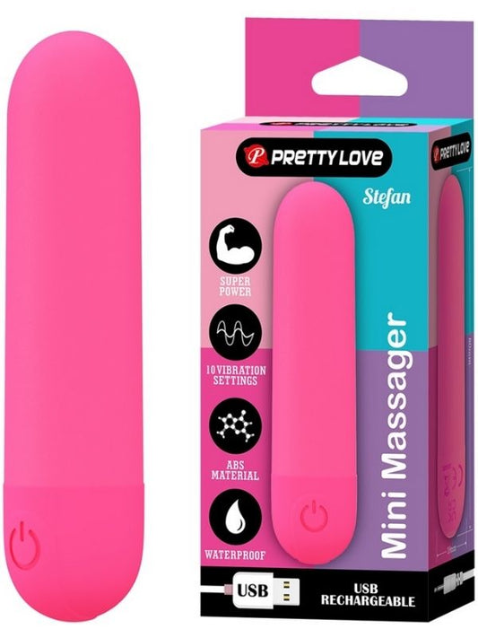 Stefan Mini Massager Bullet Vibratör Kırmızı