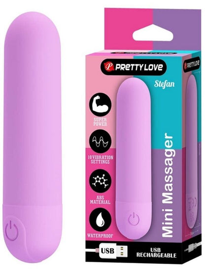 Stefan Mini Massager Bullet Vibratör Mor