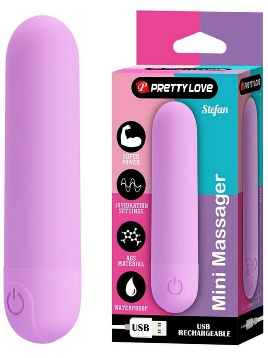 Stefan Mini Massager Bullet Vibratör Mor
