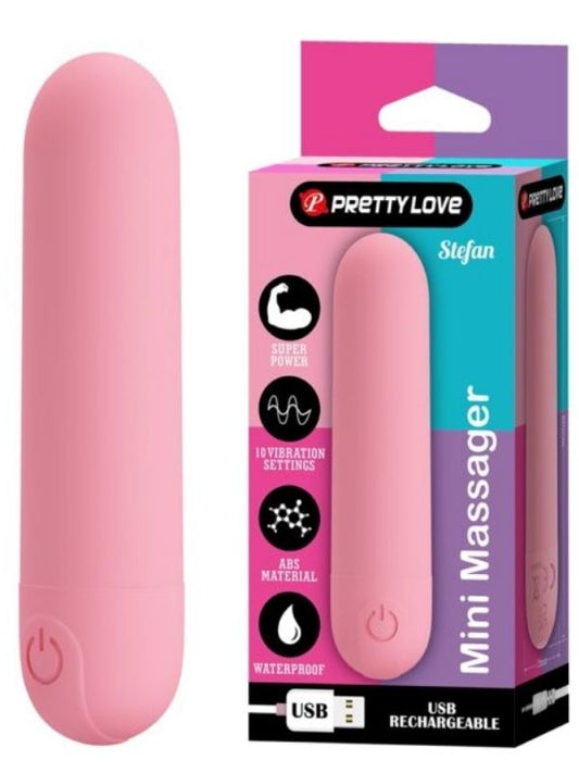 Stefan Mini Massager Bullet Vibratör Pembe