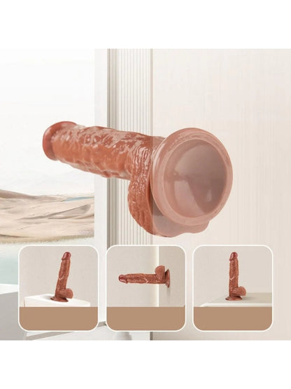 Su Fışkırtma Fonksiyonlu Gerçekçi Vantuzlu Melez Dildo