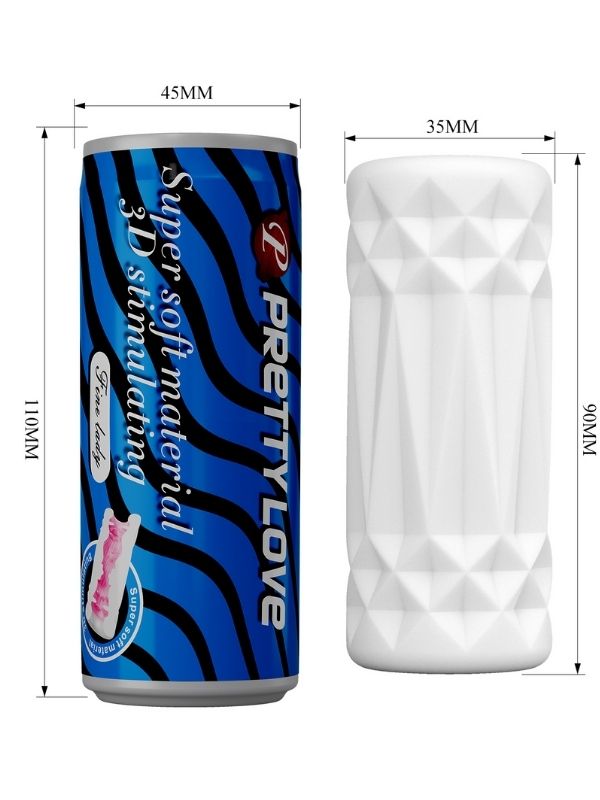 Super Soft Material 3d Stimulating Kola Kutusu Şeklinde Mastürbatör Mavi