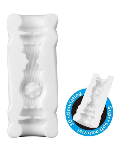 Super Soft Material 3d Stimulating Kola Kutusu Şeklinde Mastürbatör Mavi