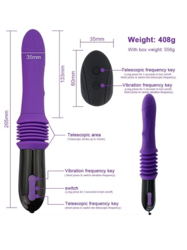 Telescopic Uzaktan Kumandalı Seks Makinesi Vibratörü