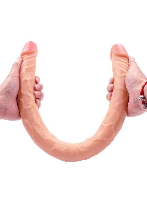Ten Rengi 55 cm Çift Taraflı Dildo Model No:1034