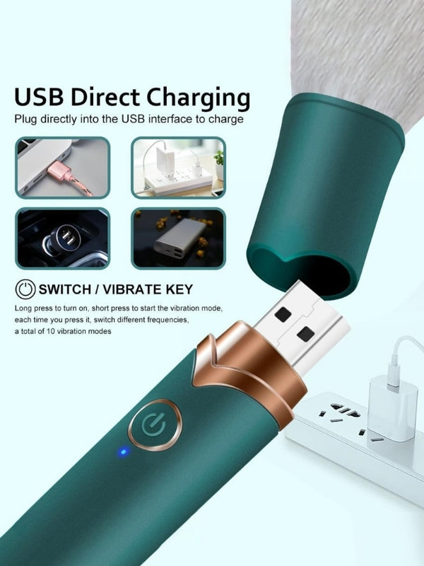 USB Şarj Edilebilir 10 Hızlı Silikon Makyaj Fırçası