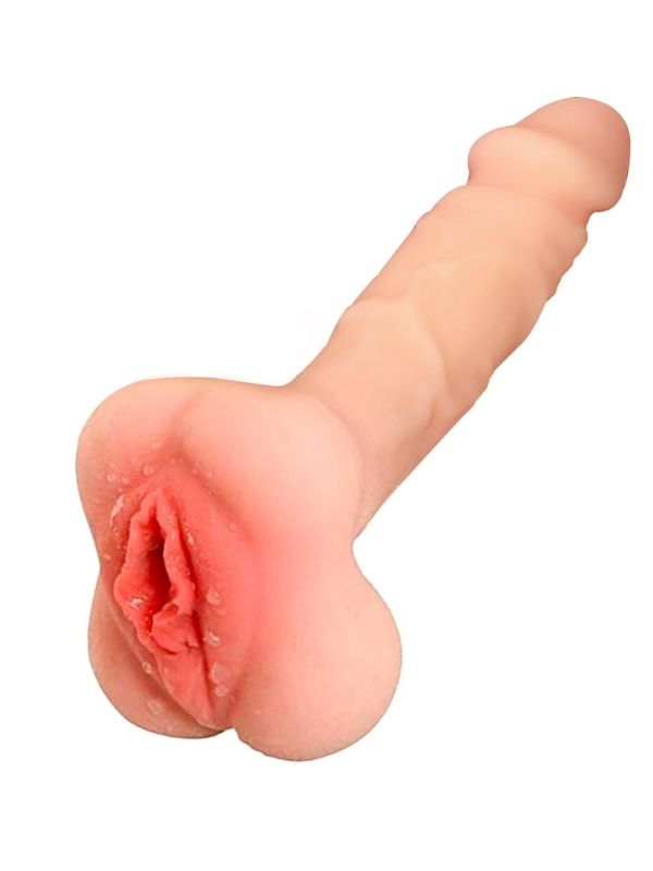 Vajina Girişli Dolgulu Realistik Penis Kılıfı Mastürbatör 20CM