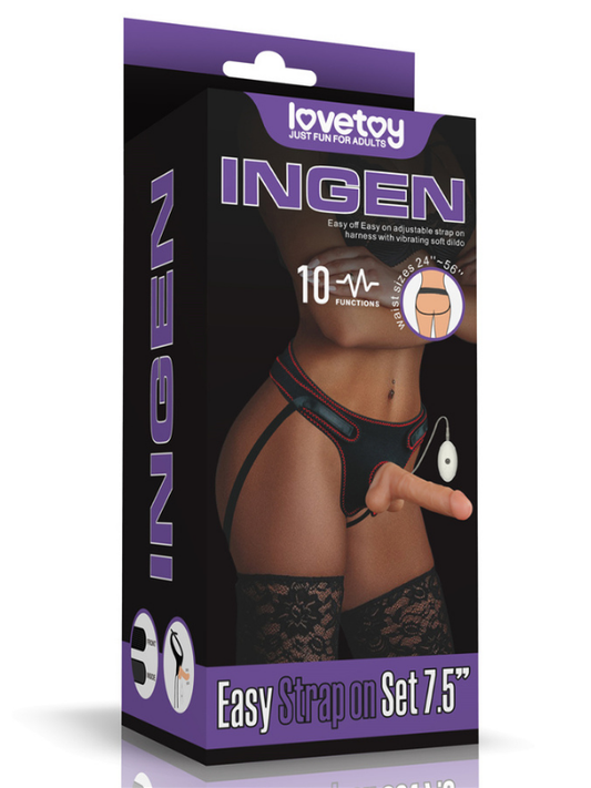 Vibrating Easy Strapon Set  7.5 İnç Belden Bağlamalı Model2