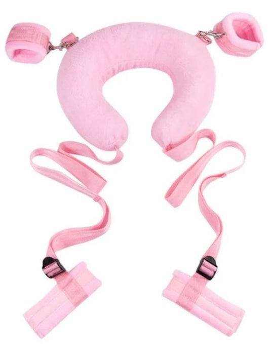 Yastıklı El Ayak Bağlama Seti Pembe
