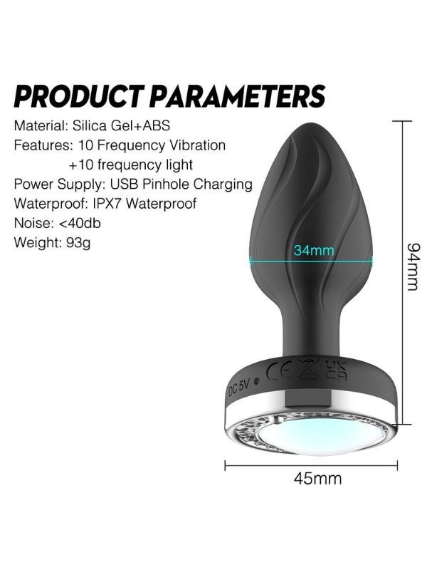 Ycxydr Telefon Kontrollü Titreşimli Anal plug