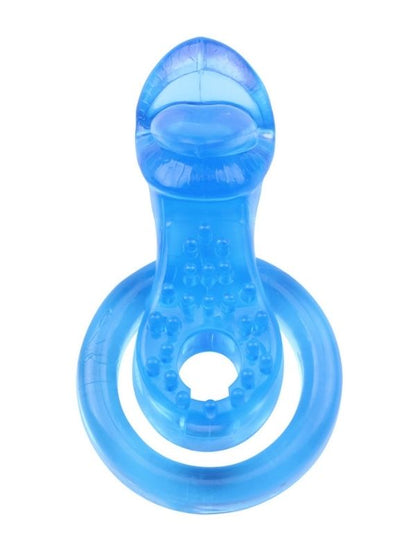 Get Lock The Tongue-Blue Titreşimli Dilli Penis Halkası