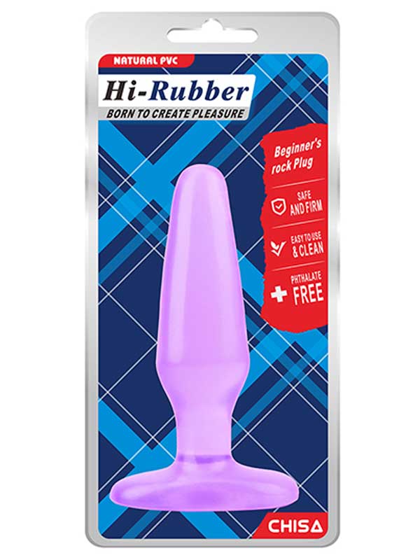 Hi-Rubber Şeffaf Jel Anal Tıkaç - Mor 14cm